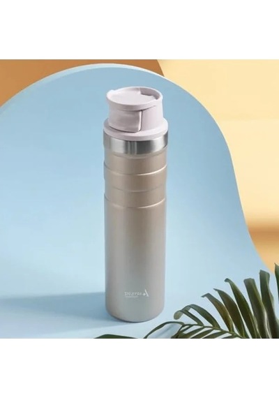 Gold Rose Renk 600 Ml Protherm Termos, Şık Ve Kullanışlı Açık Beyaz