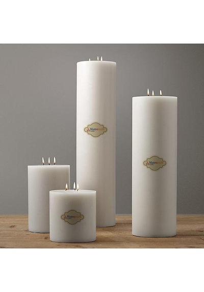 4 Lü Çap 15cm Set Mum Beyaz Beyaz