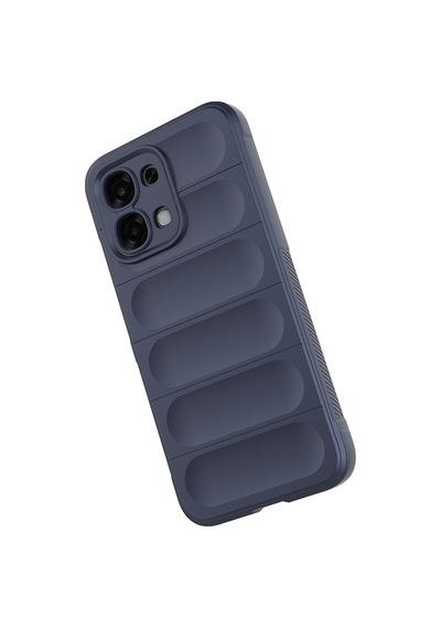 Maks Technology Oppo A6 Pro Uyumlu Kılıf Esnek Tpu Oyuklu Arka Yüzey Tasarımlı Mkst Etnik Silikon Kapak - Lacivert