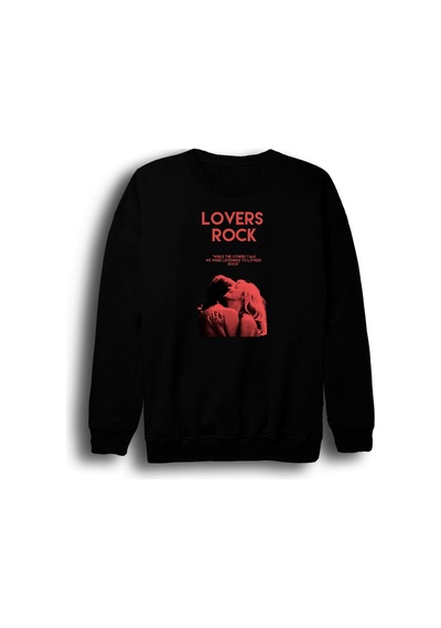 Tv Girl - İndie - Pop - Lovers Rock Baskılı Unisex %100 Pamuk Siyah Bisiklet Yaka Sweatshirt Siyah