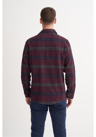 Cazador 23010 Erkek Oduncu Gömlek Bordo