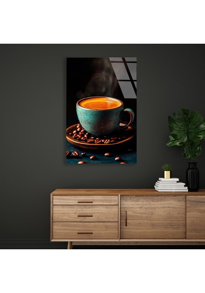 Kahve Keyfi - Cam Tablo - Deg0705 50 X 70 Cm