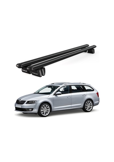 Pençe Skoda Octavia Wagon 2013 Ve Sonrası Uyumlu Siyah Ara Atkı Port Bagaj Tavan Barı