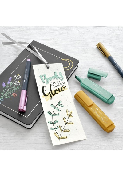 Faber-castell Fosforlu Kalem 46 Yeni Metalik Renkler 4 Renk 2021 124-Pembe