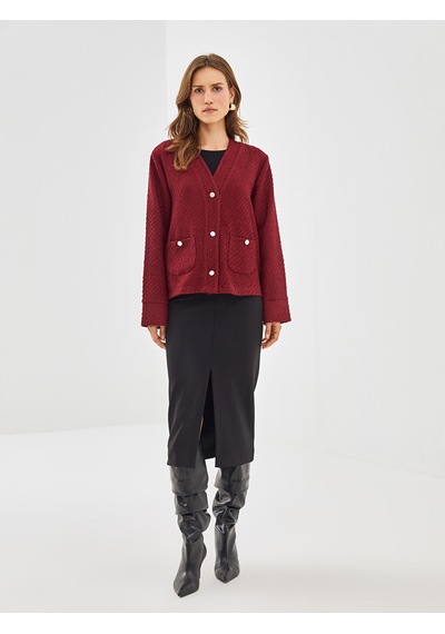 Lcwaıkıkı Classic Bordo Hırka