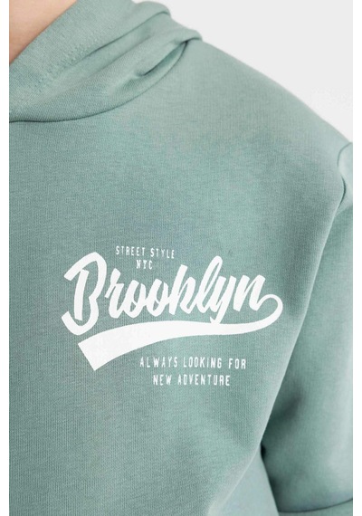 Defacto Erkek Çocuk Yeşil Yazı Baskılı Cepli Kapüşonlu Okul Sweatshirt C7558A824AUGN757 Defacto Erkek Çocuk Yeşil Yazı Baskılı Cepli Kapüşonlu Okul Sweatshirt C7558A824AUGN757