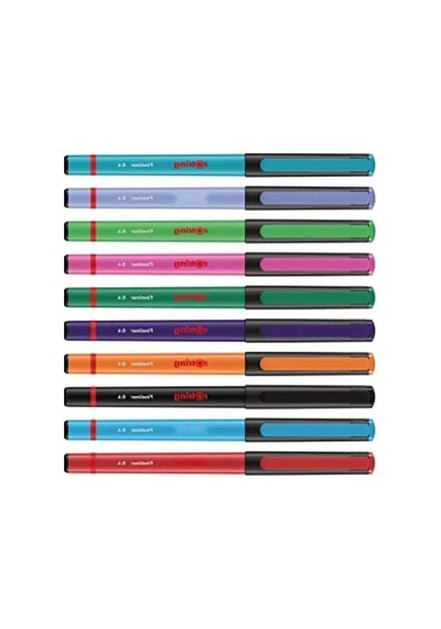 10'lu İnce Keçe Uçlu Kalem Seti - 0.4 Mm, Su Bazlı Mürekkep