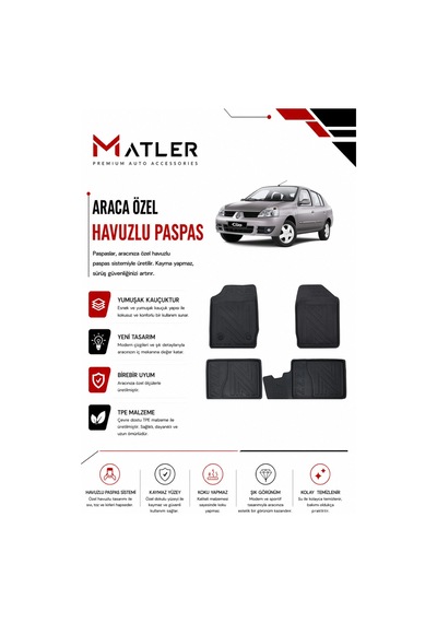 Renault Symbol 2000 Model 4d Ekstra Havuzlu Paspas
