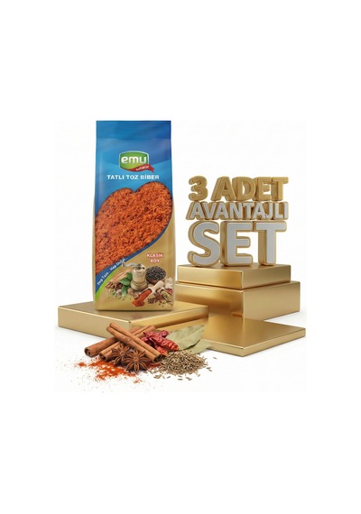 Emu Tatlı Toz Biber 3x60 Gr