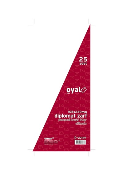 Lexroo 30005913 Diplomat Zarf, Pencereli Kraft, 25'li