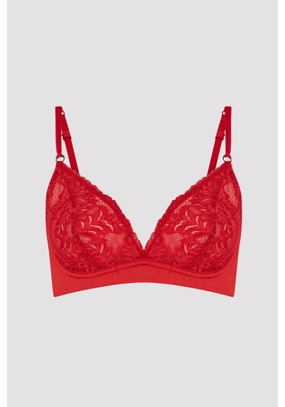Penti Tango Kırmızı Glam Lace Dolgusuz Sütyen