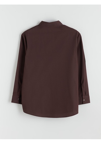 Lcw Modest Kahverengi Oversize Poplin Kadın Gömlek Tunik