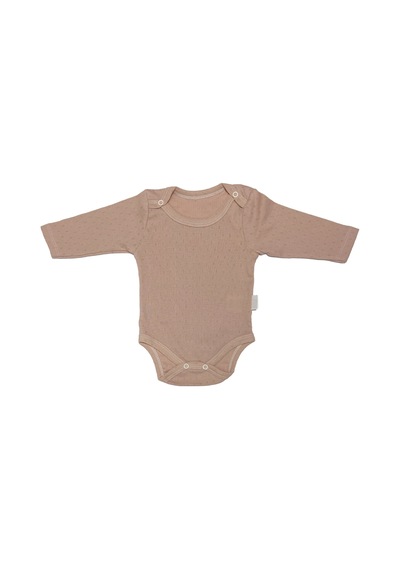 Babysena Uzun Kollu Gül Kurusu Kız Bebek Body Pembe