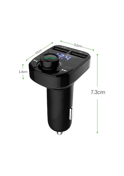Uyumlu Bluetooth Fm Transmitter Cihazı Araç Çakmaklık Şarj Soketi