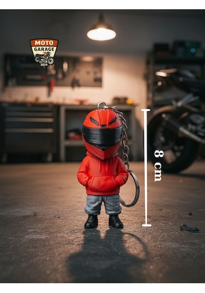 3d Baskı Kırmızı Motorcu Anahtarlık Motor &amp Motosiklet Anahtarlık