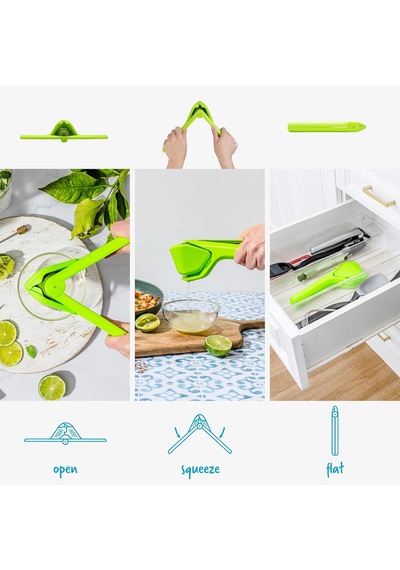 Fluicer Katlanır Pratik 23cm Narenciye Sıkacağı, Yeşil