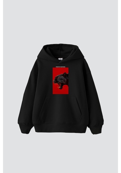 Tarzsokak Power Of Darkness Baskılı Oversize Unisex Siyah