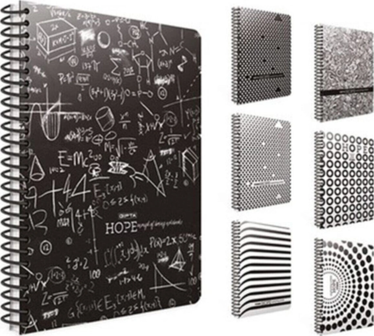 Hope Spiralli Karton Kapak 18.5x26 Cm 80 Yaprak Kareli Defter