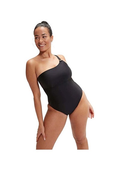 Speedo Spdscu Asymtrc 1pc Af Blk Kadın Yüzücü Mayosu 8-0036990001 Siyah
