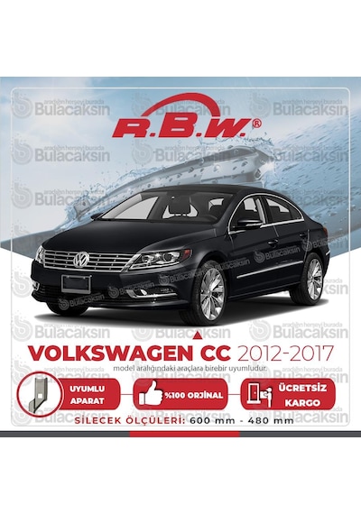 Rbw Volkswagen Cc 2012 - 2017 Ön Muz Silecek Takımı