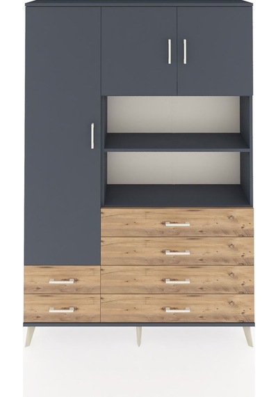 Arges Dolap 8 Raflı 6 Çekmeceli 3 Kapaklı 132x30x195 Antrasit-antrasit/çam Antrasıt/atlas Çam Arges Dolap 8 Raflı 6 Çekmeceli 3 Kapaklı 132x30x195 Antrasit-antrasit/çam Antrasıt/atlas Çam