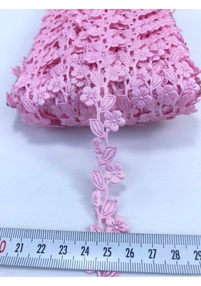 FdayAksesuar Pembe Saten Yaprak Dekoratif Şerit 1 Metre En 2 Cm FRDY15453