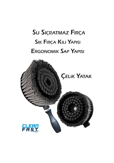 Su Sıçratmayan Fırça Koltuk Yıkama Temizleme Fırçası