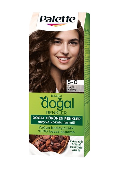 3 Adet Palette Kalıcı Doğal Renkler 5-0 Açık Kahve Saç Boyası 110 Ml