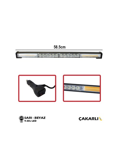 Ahmet Otomotiv 58.5cm Off-road Projektörlü Çakar 9-30v