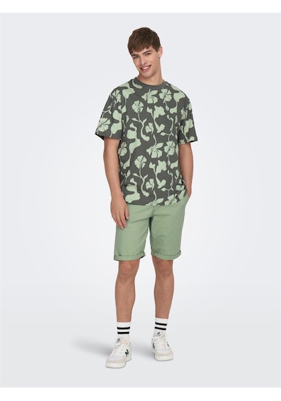 Only & Sons Onspeter Reg Twill 4481 Shorts Noos Erkek Şort-26441 - S Yeşil