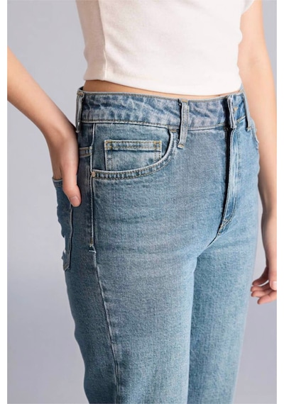 Defacto Comfort Straıght Normal Bel Bilek Boy Jean Yıkamalı Pantolon G8878ax26aunm28 Mavi-nm28