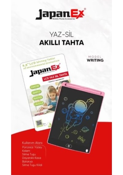 Japanex 8.5" Lcd Yaz Sil Dijital Çizim Ve Yazı Tahtası Çok Renkli