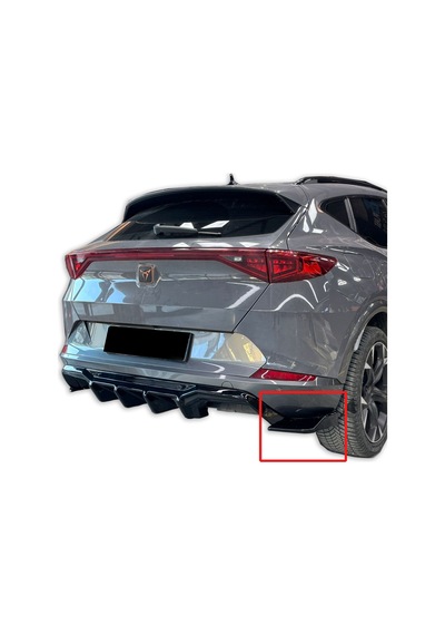 Cupra Formentor Uyumlu Araca Özel Difüzör Flapları Parlak Siyah Boyalı