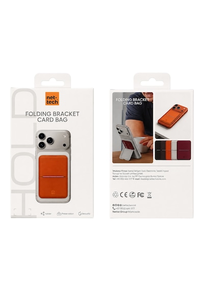 Nettech Nt-n117 Magsafe Kartlıklı Cüzdan Ve Katlanabilir Stand Siyah