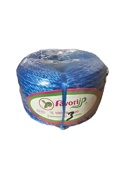 Favori İp Halat Fh03 Pp Naylon Burgulu Örgü Çamaşır İpi - Mavi - 100 Metre - 10 Adet