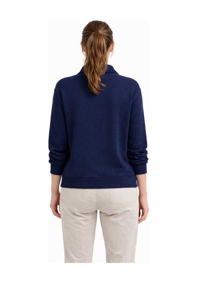 Bebuy Sweatshirt Yarım Fermuarlı Lacivert