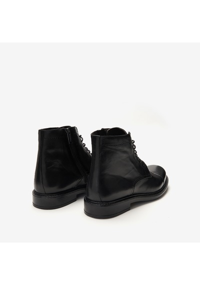 Nero Black Bot Erkek 9824 Exton Soft Lace-up Boot With Side Zip siyah