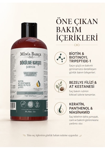 Dökülme Karşıtı Şampuan Biotinoyl Tripeptide-1, Bezelye Filizi Ekstresi Ve Biotin İçeren Saç Bakım Şampuanı, 400 Ml Güçsüz