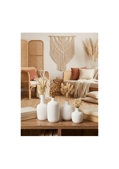 Kaveld Ardea 4'lü Dekoratif Vazo Seti El Yapımı Modern Minimalist Vazo Mermer Tozu Ve Yüksek Mukavemetli Çimento Kompozit - Beyaz Kaveld Ardea 4'lü Dekoratif Vazo Seti El Yapımı Modern Minimalist Vazo Mermer Tozu Ve Yüksek Mukavemetli Çimento Kompozit - Beyaz