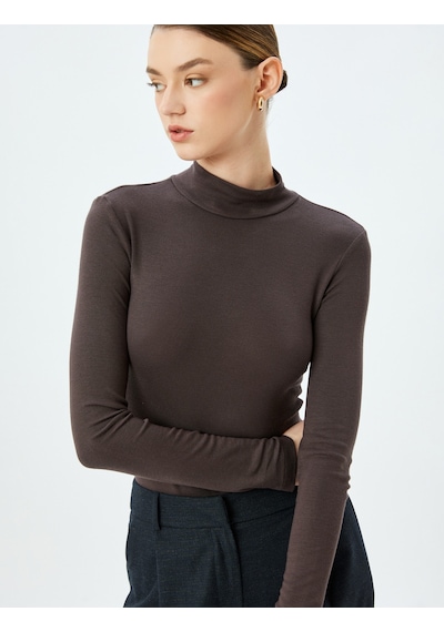 Koton Slim Fit Alttan Çıt Çıt Düğme Kapamalı Dik Yaka Viskon Uzun Kollu Body Kahverengi 5wak50224ek Kahve Koton Slim Fit Alttan Çıt Çıt Düğme Kapamalı Dik Yaka Viskon Uzun Kollu Body Kahverengi 5wak50224ek Kahve