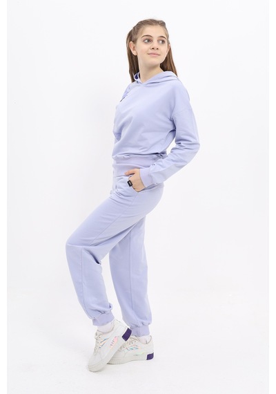 Toontoy Kids Toontoy Kız Çocuk 2'li Takım Baskılı Kapüşonlu Sweatshirt & Beli Paçası Ribanalı Cepli Jogger Eşofman Altı - 2 İplik Açık Lila Toontoy Kids Toontoy Kız Çocuk 2'li Takım Baskılı Kapüşonlu Sweatshirt & Beli Paçası Ribanalı Cepli Jogger Eşofman Altı - 2 İplik Açık Lila