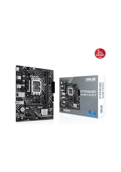 Asus Prıme H610m-f D4 R2.0, 2xddr4, M.2, Hdmı, 12-13.14.nesil, Lga1700 Soket, Anakart