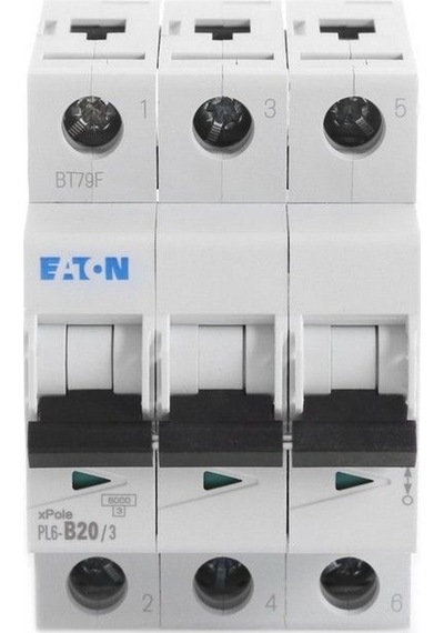 Eaton 286590 Minyatür Devre Kesici - 6ka - B Eğrisi - 3x20a