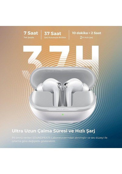 Air5 Pro Hi-res Ldac Anc Tws Kablosuz Bluetooth 5.4 Kulaklık Beyaz