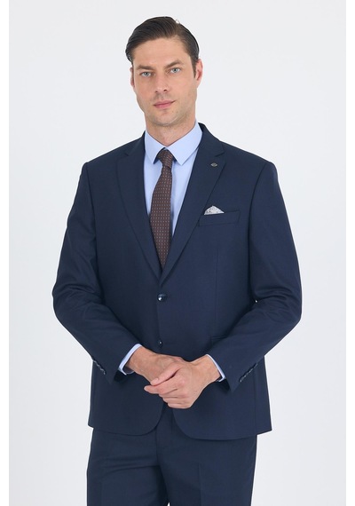 İmza Lacivert Mono Yaka Bez Ayağı Tam Astar Pamuklu 4 Drop Comfort Fit Classic Takım Elbise 1001250178 Lacivert İmza Lacivert Mono Yaka Bez Ayağı Tam Astar Pamuklu 4 Drop Comfort Fit Classic Takım Elbise 1001250178 Lacivert