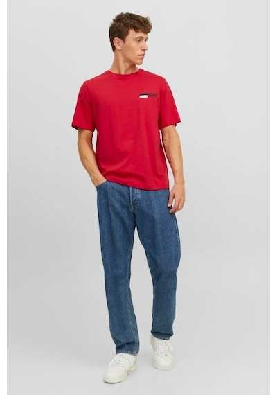 Jack & Jones Göğüs Baskılı Tişört - Corplogo 12233999 True Red Lacivert
