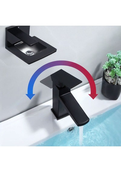 Siyah Lavabo Bataryası Ve Siyah Lavabo 602b Siyah