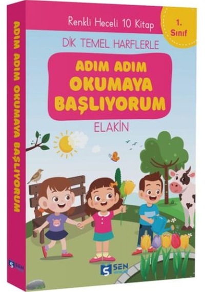 1.Sınıf Adım Adım Okumaya Başlıyorum İlk Okuma Kitapları Seti - 10 Kitap Takım- Sen Yayınları