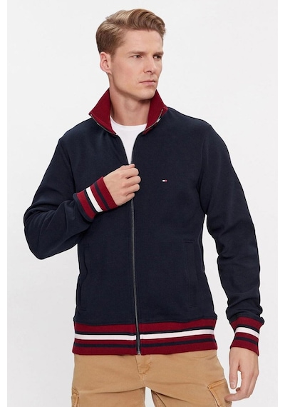 Tommy Hilfiger Ön Fermuarlı Erkek Sweat Lacivert