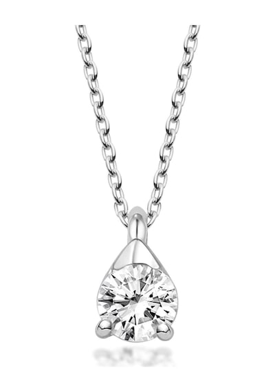 Swarovski Tek Taş Damla Kadın 925 Ayar Gerçek Gümüş Kolye